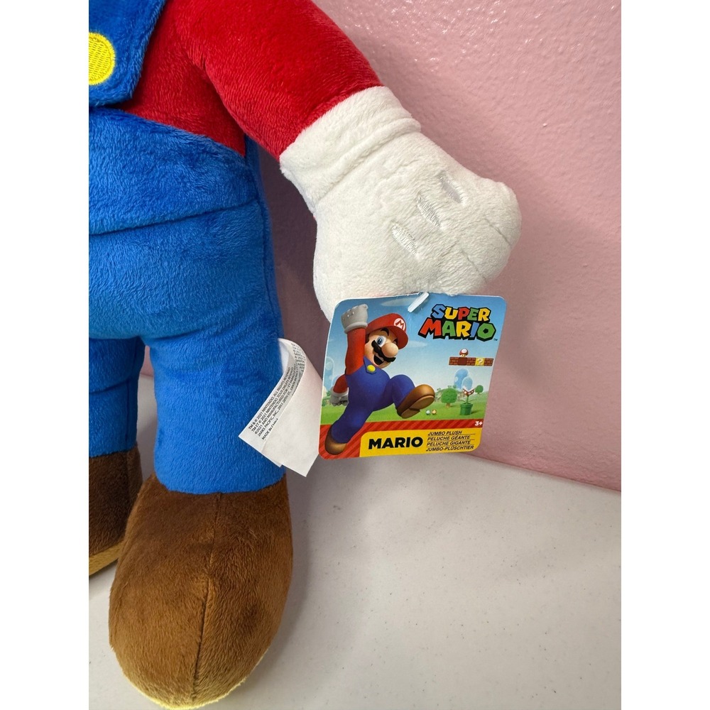 Nintendo Super Mario Jumbo Plush Jakks Pacific 20" Large Stuffed Toy NWT 42748 - Picture 2 of 4